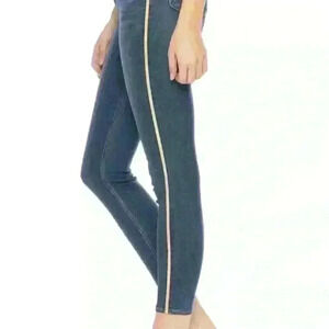 L’AGENCE gold stripe denim